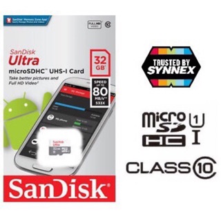 ภาพหน้าปกสินค้าเมมโมรี่การ์ด Micro SD Card Class10Sandisk32GB ที่เกี่ยวข้อง