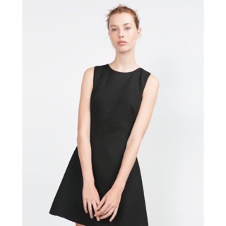 Zara basic little black dress size s เดรสสั้นสีดำของซาร่า เบสิค