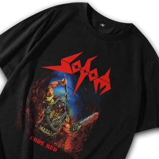 เสื้อยืดโอเวอร์ไซส์เสื้อเชิ้ตโลหะ Death Metal Sodom shirt - Code Red / Metal Tour shirt / Original Band shirt / Music Me