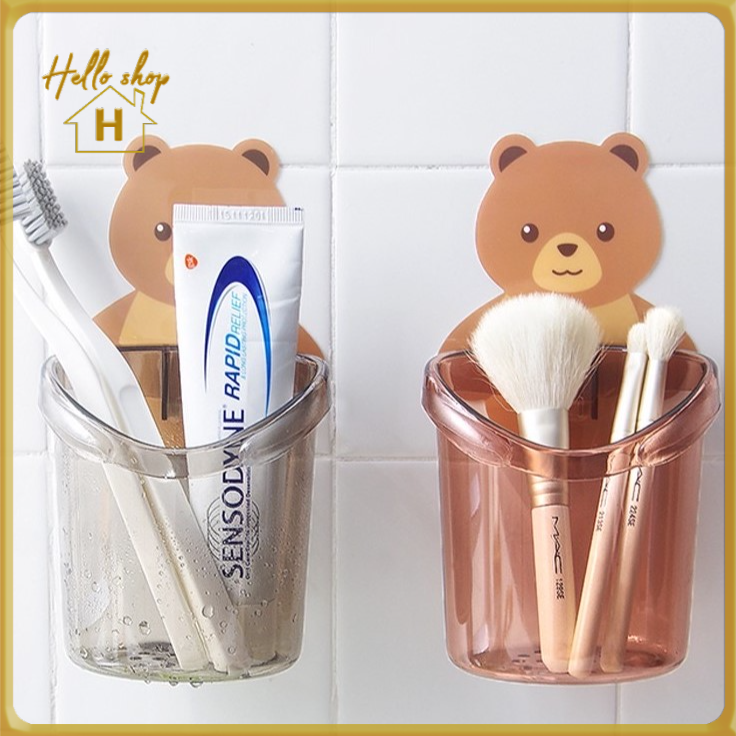 ภาพสินค้าHelloshop 90018 ที่วางแปรงสีฟัน หมีน้อย H018 ที่วางยาสีฟัน ชั้นวางของในห้องน้ำติดผนัง กล่องเก็บอุปกรณ์อาบน้ำ จากร้าน helloshop888 บน Shopee ภาพที่ 5