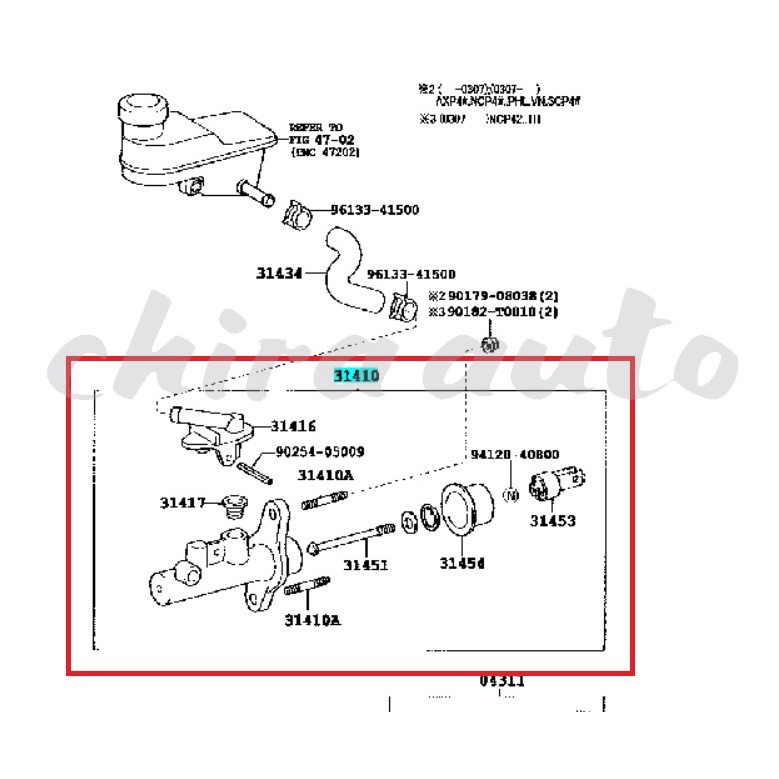 ปั้มครัชบน-toyota-vios06-ncp42-soluna-al50-31420-0a010-แท้ห้าง-chiraauto