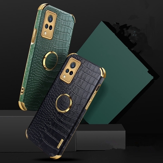 ภาพขนาดย่อของภาพหน้าปกสินค้าVIVO V21 5G Case เคส Finger Ring Stand Vehicle Magnetic Features Phone Case เคสโทรศัพท High Quality Leather Protective Back Cover จากร้าน chuang168.th บน Shopee