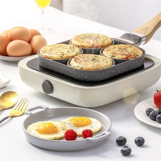 ☸Four-hole Frying Pot Pan Thickened Omelet Pan Non-stick Egg Pancake Steak Pan Cooking Egg Ham Pans Breakfast Maker Cook