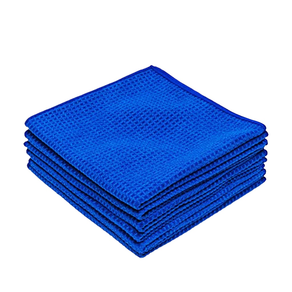 ผ้าวาฟเฟิล-ผ้าเช็ดกระจก-microfiber-waffle-weave-ขนาด-40x40cm-เช็ดแล้วไม่ทิ้งคราบไม่มีรอยขีดข่วน