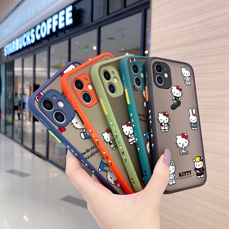 เคส-samsung-a11-m11-คิตตี้-แมว-ขอบเหลี่ยม-เคสซิลิโคน-ฝ้า-เคสใส