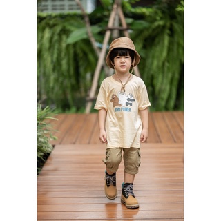 DOSH KIDS UNISEX T-SHIRTS WE BARE BEARS เสื้อยืดคอกลม แขนสั้น เด็กชาย-เด็กหญิง 9DBBBT5002-LY