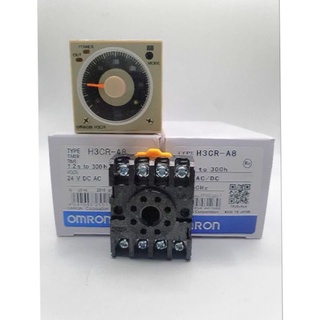 ได้ทั้งชุดรวมขา OMRON H3CR-A8 8 Pin H3CR-A 11 Pinรีเลย์/จับเวลา100-240VAC 12V/AC/DC 24-240VAC/DC