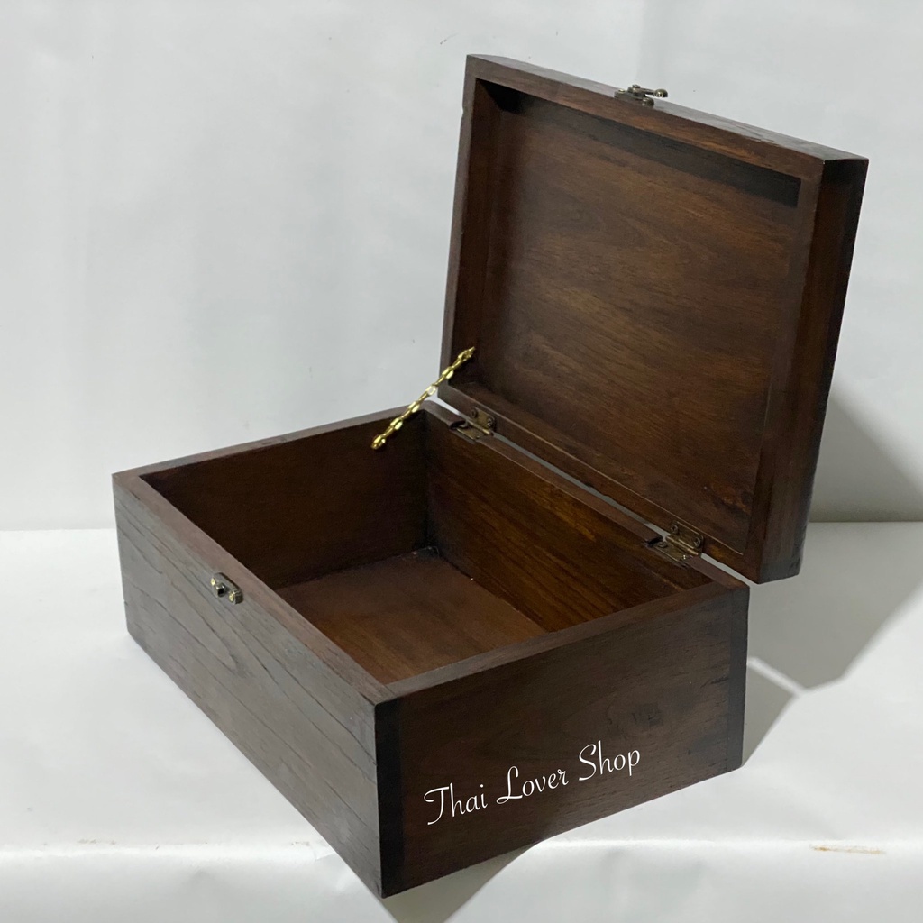 กล่องไม้สัก-กล่องเก็บของกล่องจัดระเบียบของ-กว้าง-20-x-ยาว-30-x-สูง-13-cm-ใบละ-650