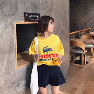 NO.077  เสื้อยืดสกรีน ลาย Lacostco ทรงสวย ผ้าคอตตอน