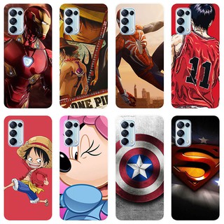 เคส OPPO Reno5 5G พิมพ์ลายการ์ตูนน่ารักแบบด้านหลังเคส OPPO Reno5 Reno 5 5G Soft Silicone TPU Case
