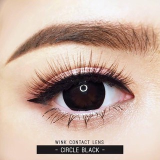 Circle Black (2) บิ๊กอาย สีดำ ดำ ลายขายดี ใส่แล้วตาโต ดวงตาดูกลมสวย เป็นธรรมชาติ Wink Pitchy Lens ค่าสายตา สายตาสั้น