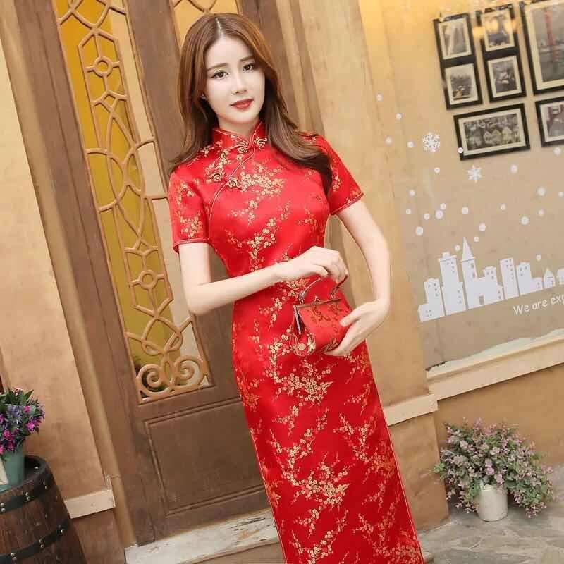 chinese-traditional-costumes-high-fashion-red-satin-long-sleeved-cheongsam-retro-high-quality-womens-dress-cheongsam