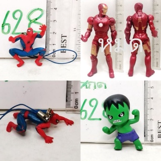 (แท้/มือสอง) Spider man keychain,iron man ,Hulk MARVEL มาเวล