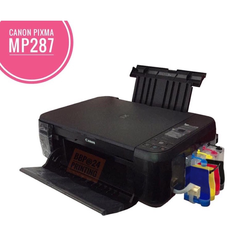 printer-canon-pixma-mg-2570s-amp-pixma-mp-287-ติดตั้งอิงค์แทงค์พร้อมหมึก-หัวพิมพ์ใหม่-ติดตั้งเดินสายอย่างดี