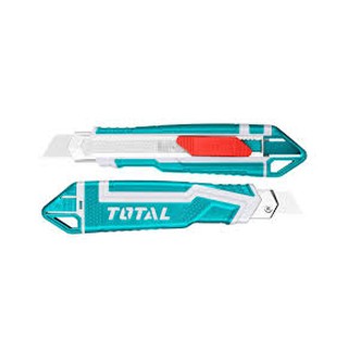 Total มีดคัทเตอร์ อเนกประสงค์ ใบมีด 18 มม. (ใบมีด 3 ใบ) รุ่น THT511836 ( Utility Snap-Off Blade Knife )