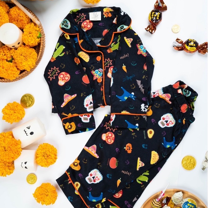 21august-baby-viva-halloween-jack-pyjamas-ชุดนอนเด็ก-ลายฮาโลวีน-ผ้าเปลือกไม้ธรรมชาติ