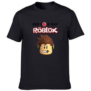 ROBLOX เสื้อยืดแขนสั้นผู้ชายลายการ์ตูนฤดูร้อนชุดลำลองเสื้อยืดสำหรับชาย