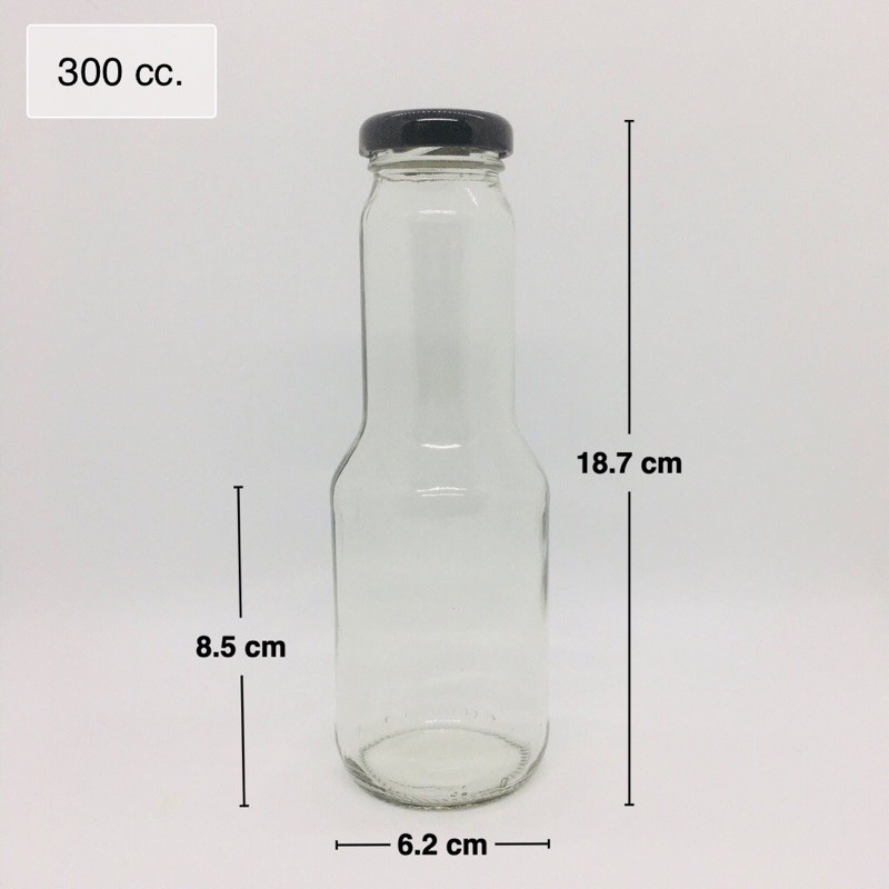 tg376-ขวดแก้ว-300-cc-ปากกว้าง-พร้อมฝา-38-มม