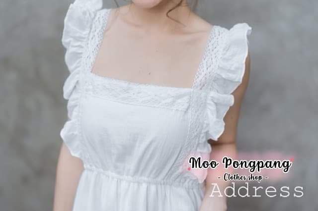 ภาพสินค้าเดรสยาวสีขาว ใส่เป็นชุดพรีเว็ดดิ้งได้นะ เดรสยาว Dress จากร้าน rumruay2249 บน Shopee ภาพที่ 1