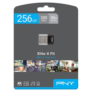 PNY 256GB Elite-X Fit USB 3.1 Flash Drive (Read: 200MB/s), P-FDI256EXFIT-GE
