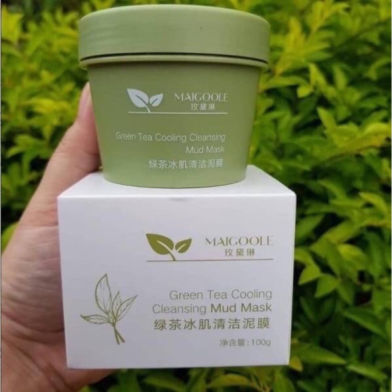 maigoole-green-tea-cooling-cleansing-mud-mask-100-g-โคลนมาส์กหน้าชาเขียว