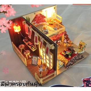 พร้อมส่งทันทีบ้านตุ๊กตา DIY ชุด เพ้นส์เฮ้าส์ญี่ปุ่น มีฝาครอบกันฝุ่น บ้านญี่ปุ่น ร้านญี่ปุ่น โมเดลบ้านญี่ปุ่น