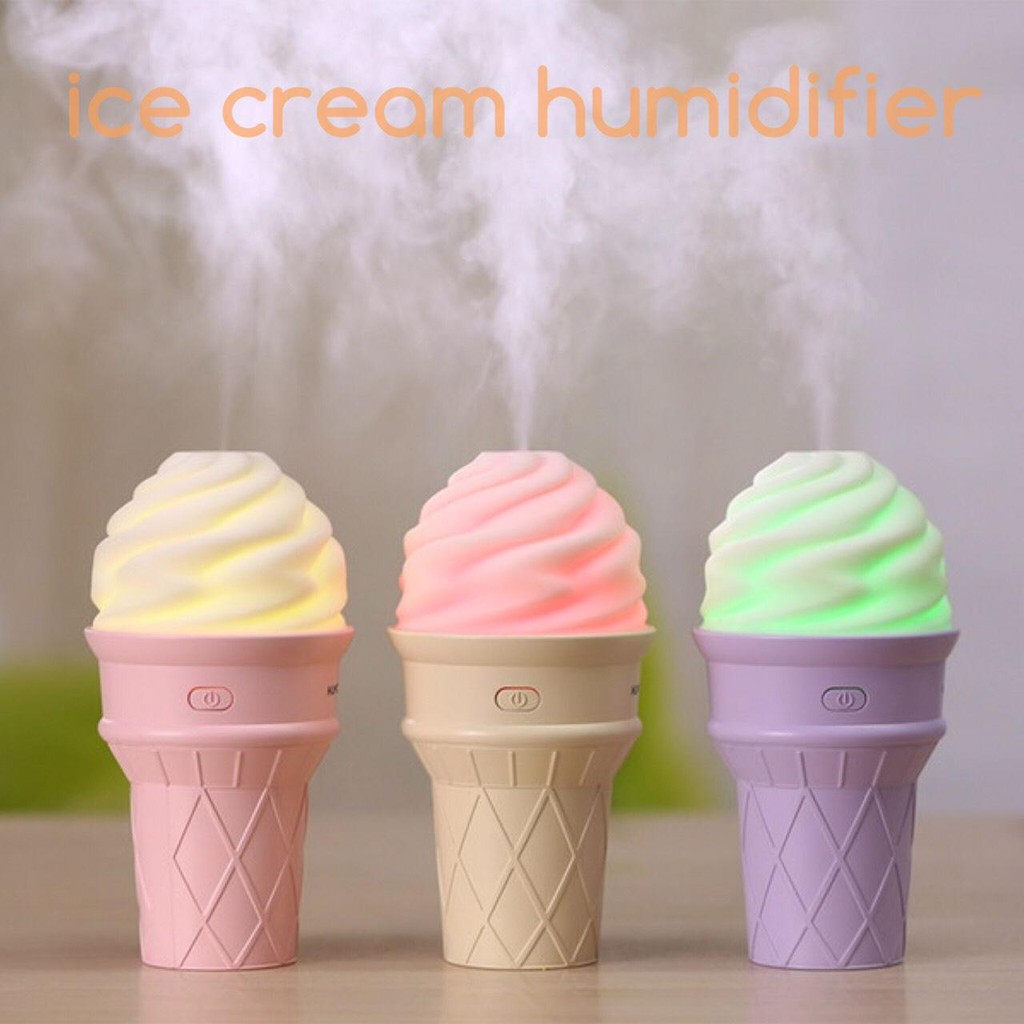 icecream-humidifier-เครื่องพ่นควันเพิ่มความชื้นเรืองแสงได้