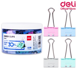 Deli 8554S Binder Clip 25mm คลิปหนีบกระดาษสีแฟนซี รุ่นประหยัดแรง 30% ขนาด 25mm บรรจุ 48 ชิ้น คลิป คลิปหนีบกระดาษ คลิปสี