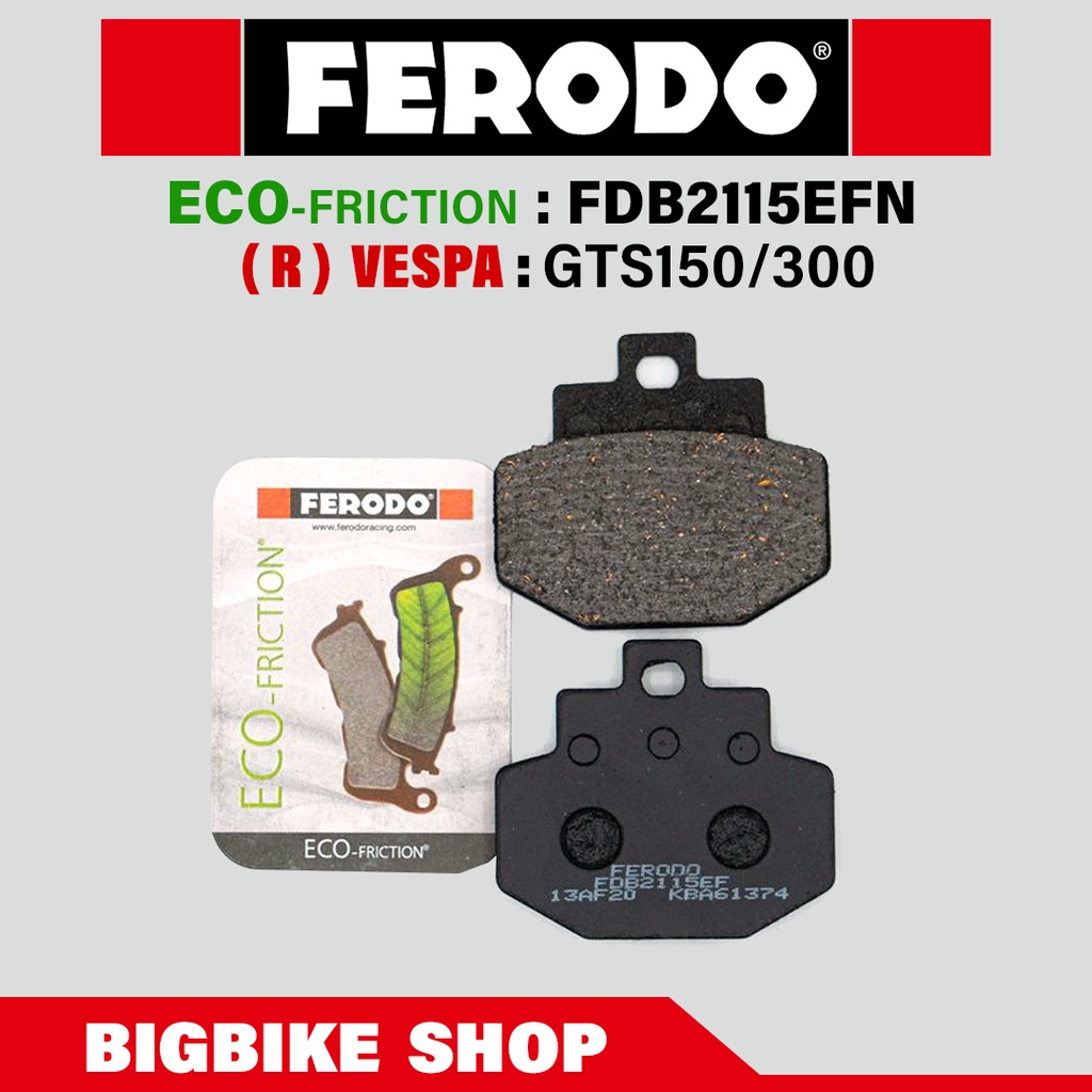 ผ้าเบรค-ferodo-รุ่น-eco-friction-สำหรับ-r-vespa-gts150-300