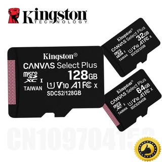ภาพหน้าปกสินค้าKingston Memory Card  Micro SD Card Class 10 100MB/s  256GB 128GB 64GB 32GB 8GB   TF Card+ Adapter  * ที่เกี่ยวข้อง