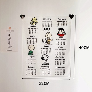 ภาพขนาดย่อของภาพหน้าปกสินค้า2022 ปฏิทินแขวนผนังลายการ์ตูน Snoopy สําหรับตกแต่งห้องนักเรียน จากร้าน fancyhome.th บน Shopee