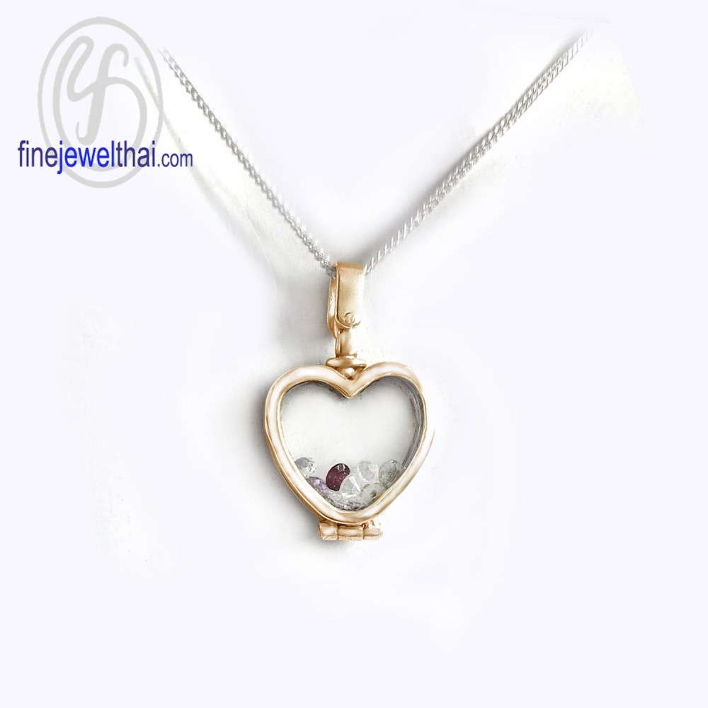 finejewelthai-ล็อกเก็ตทรงหัวใจ-ล็อกเก็ตเงินแท้-ล็อกเก็ตใส่ของ-locket-silver-pendant-p118000g-pg