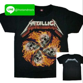 TSHIRTฝ้ายเสื้อยืดผ้าฝ้ายพิมพ์ลายเสื้อวง Metallica TDM 1184 Hotandrocks-5xl