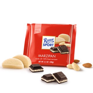 ริตเทอร์ สปอร์ต ช็อกโกแลตสอดไส้ถั่วอัลมอนด์บด Ritter Sport Marzipan 100 กรัม