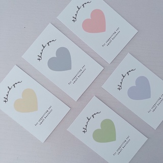 (ใบละ 1 บาท) New✨ลายใหม่ การ์ดขอบคุณลูกค้า การ์ดขอบคุณมินิมอล การ์ดขอบคุณ การ์ดThank you
