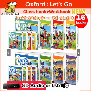 พร้อมส่ง หนังสือเรียนและแบบฝึกหัด Oxford : Lets Go Class Book + Workbooks 6 เลเวล รวม 16 Books + answer+audio (Oxford)