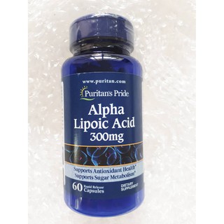 Puritan Alpha Lipoic Acid (ALA) 300 mg 60 capsules บำรุงผิวพรรณ ผิวสดใส