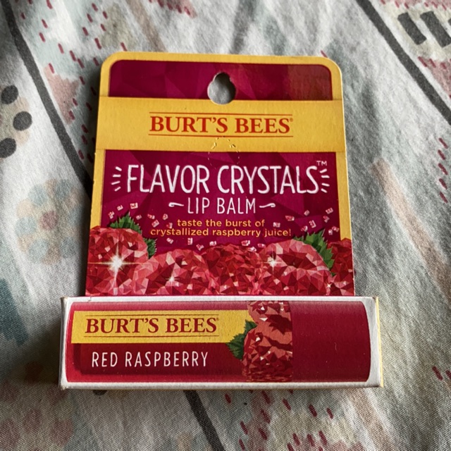 ของแท้ 100% Flavor Crystals lip Balm, red raspberry , Burt’s Bees สีสวย ...