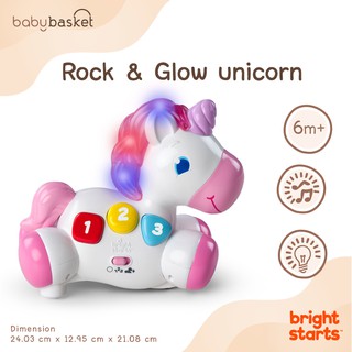 ของเล่นเด็ก ของเล่นหัดคลาน ม้ายูนิคอร์น Bright Starts Rock &amp; Glow Unicorn เสริมพัฒนาการ