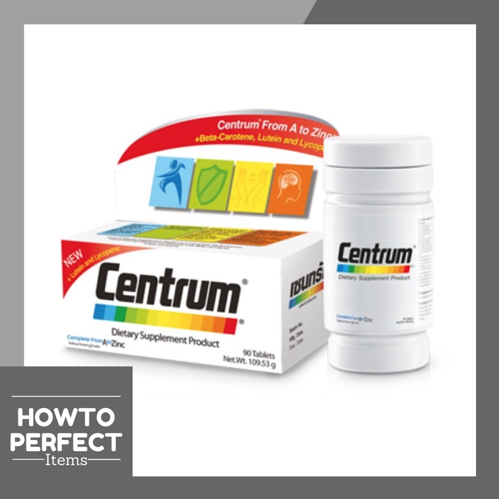 ภาพหน้าปกสินค้าCentrum เซนทรัม กล่องขาว From A to Zinc + Beta-Carotene Lutein and Lycopene จากร้าน howtoperfect_items บน Shopee