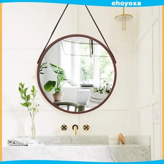 [Ehoyoxa] กระจกติดผนัง ทรงกลม พร้อมเชือกแขวน สําหรับห้องน้ํา ห้องนอน ห้องนั่งเล่น ทางเข้า