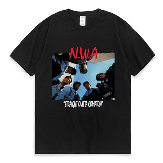 เสื้อยืดผ้าฝ้ายCOTTON เสื้อยืดลําลอง แขนสั้น พิมพ์ลาย N.W.A NWA MC Ren Dr. สไตล์ฮิปฮอป สําหรับผู้ชาย เสื้อยืดแขนสั้น ผ้า