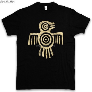 Aztec BIRD II เสื้อยืดลําลอง แขนสั้น พิมพ์ลาย Maya Religion Zeichen Sign Kultur Zivilisation แฟชั่น สําหรับผู้ชาย sbz626