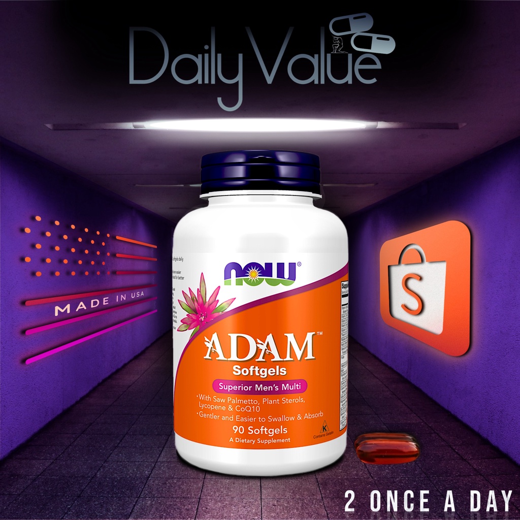 วิตามินรวมผู้ชาย / ADAM Men's Multivitamin 90 / 180 Softgels by NOW ...