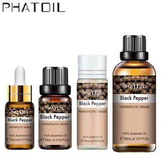 PHATOIL 5/10/15/30ML Black Pepper Essential Oil for Aromatherapy Humidifier Oils with Dropper