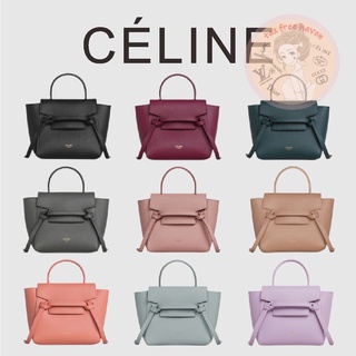 Shopee ลดกระหน่ำ 🔥ของแท้ 100% 🎁Celine Brand New PICO Grained Calfskin Handbag