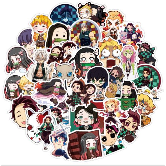 100-ชิ้น-สติ๊กเกอร์ดาบพิฆาตอสูร-kimetsu-no-yaiba-demon-slayer-sticker-เอาไว้แปะ-notebookตู้เย็น