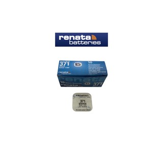 ถ่านกระดุม ถ่านนาฬิกา Renata 371 (SR920SW) Watch Batteries Silver Oxide 1.55V ถ่านสวิส แพคกิ้งเม็ดเดี่ยว ของเเท้