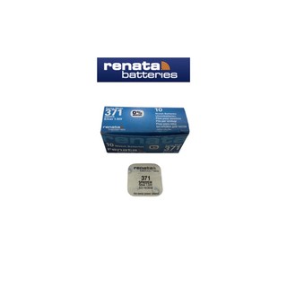 ภาพหน้าปกสินค้าถ่านกระดุม ถ่านนาฬิกา Renata 371 (SR920SW) Watch Batteries Silver Oxide 1.55V ถ่านสวิส แพคกิ้งเม็ดเดี่ยว ของเเท้ ที่เกี่ยวข้อง