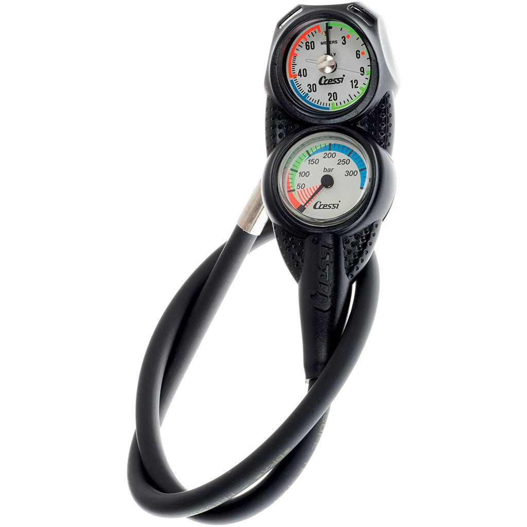 cressi-console-2-depth-pressure-gauge-m-bar-เกจ์ความลึกและแรงดัน-มาตรความลึกและแรงดัน-อุปกรณ์ดำน้ำ